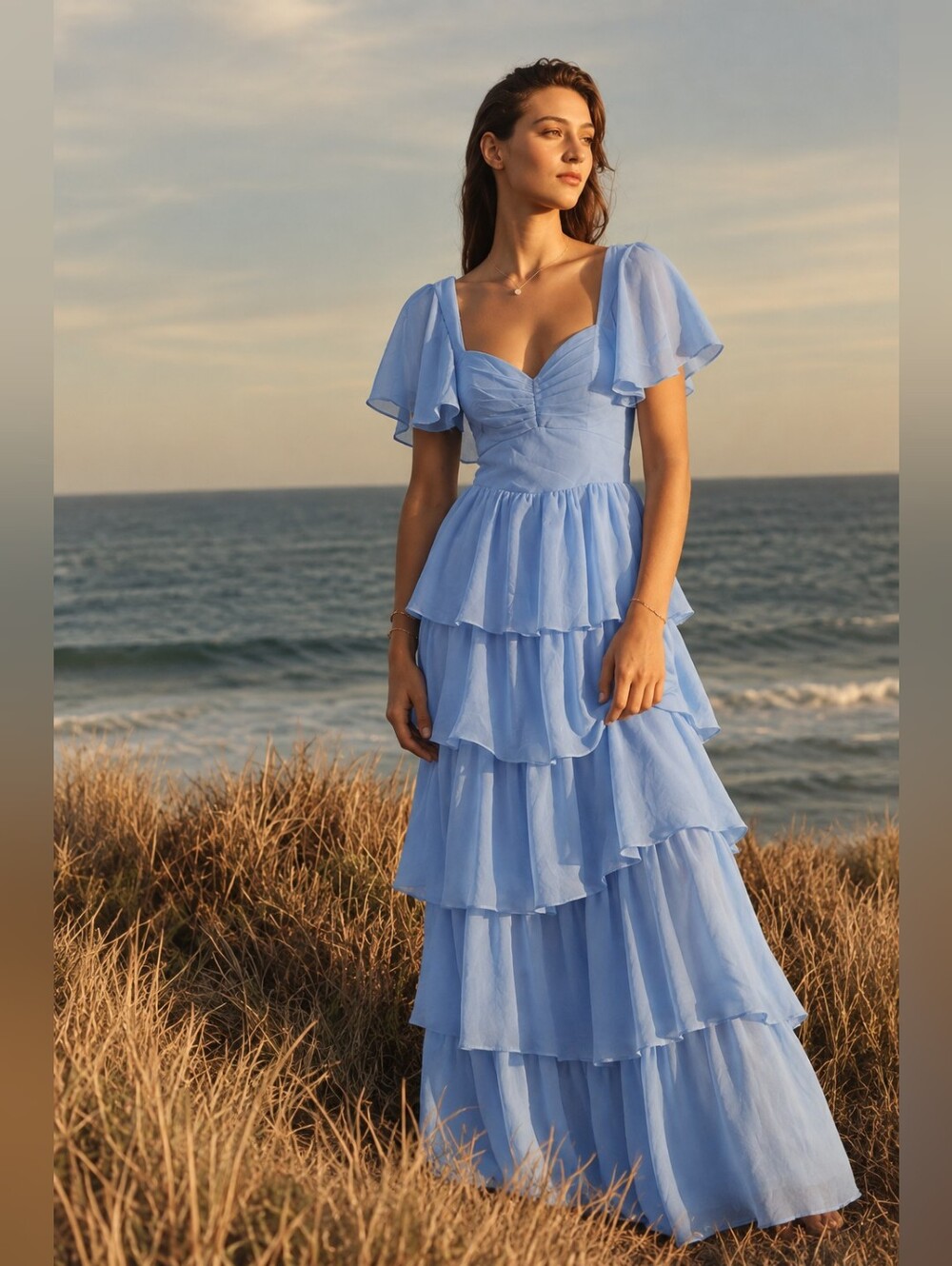 Cinderella Blue Tiered Maxi Dress | Size XL | NWT 💙✨